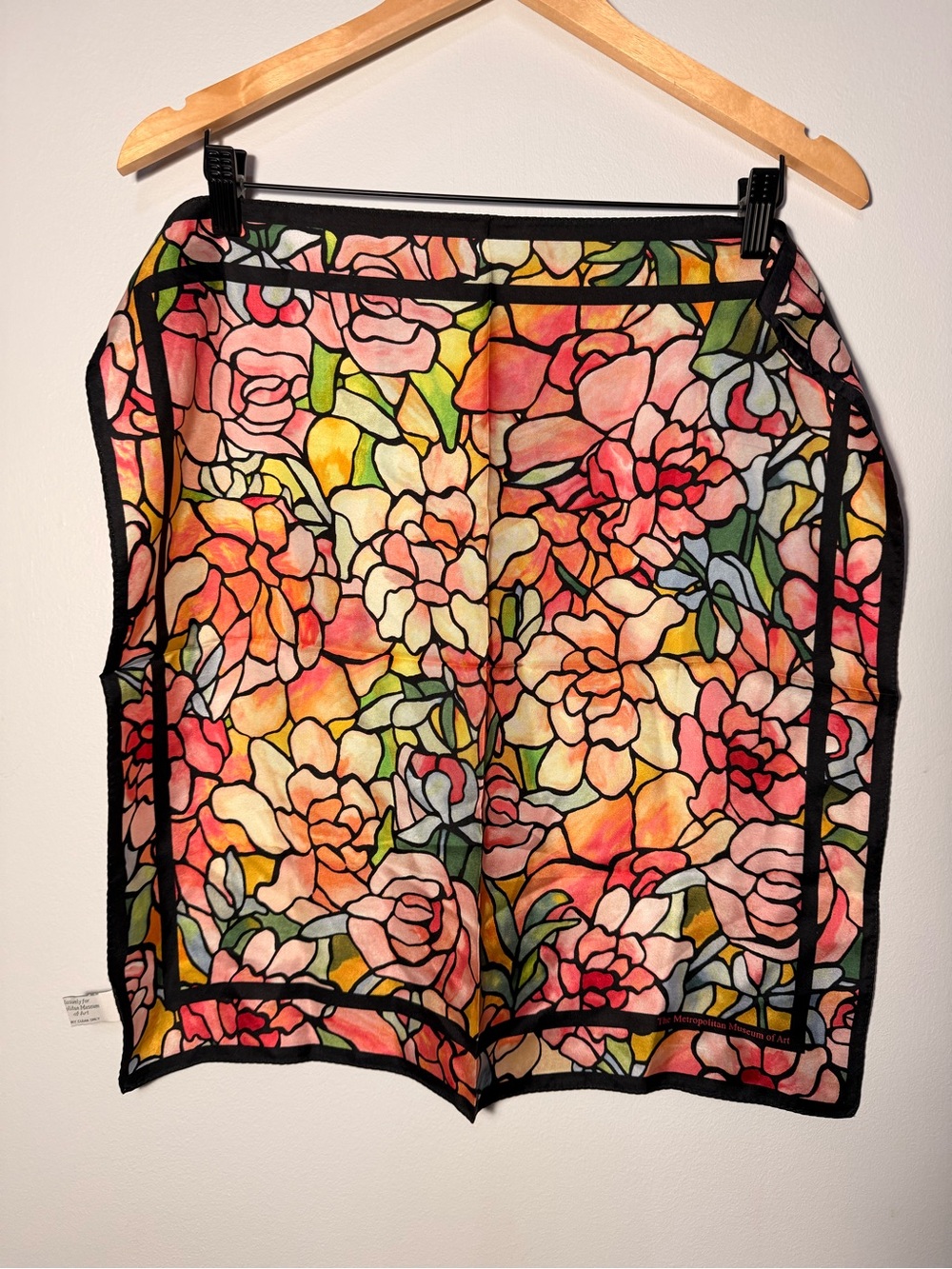 The Metropolitan Museum of Art The Met Floral Silk Stained-Glass Print Scarf
